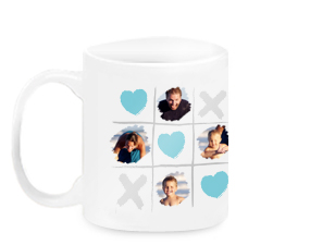 Mug : Thème : morpions bleus avec texte
